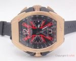 Fake Franck Muller Lykan Hypersport Rose Gold Black Rubber Mans Watch